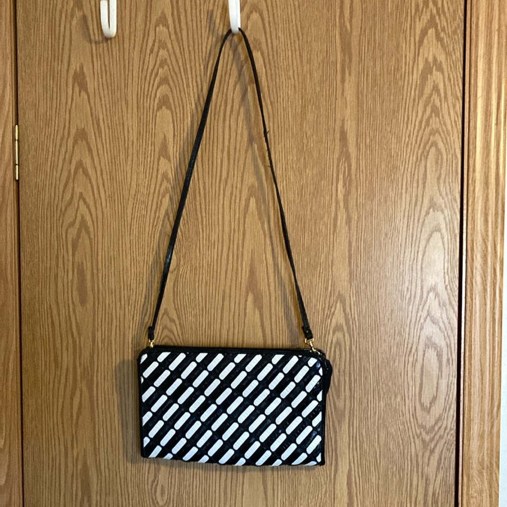 Black and White Patterned Women's Bag